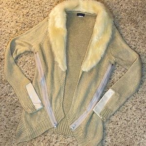 Venus Faux Fur Sweater Cardigan